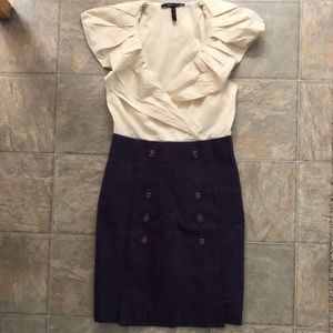 BCBG Tan and Purple Dress